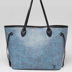 Louis Vuitton Denim Epi Leather Neverfull MM Bag w/o Accessories Pochette